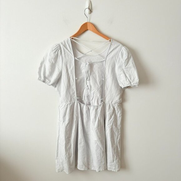 Aritzia Sunday Best Saida Babydoll Dress White Size Large - Picture 6 of 8
